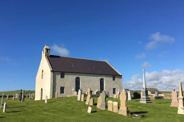 St Peter's at Sandwick, Orkney, is the first church in Scotland to offer 'champing'. PIC: SRCT.