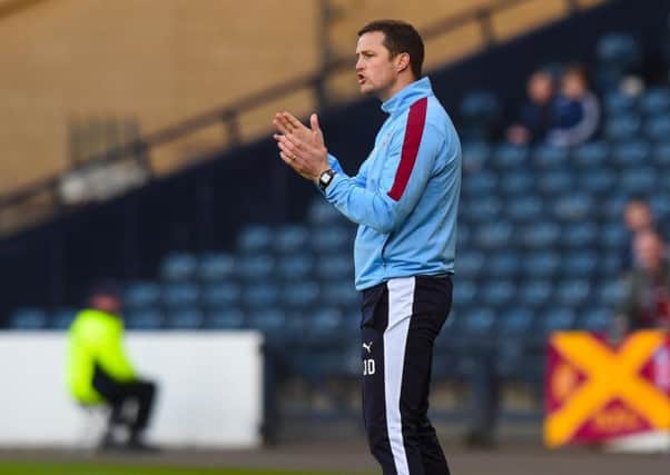 Jon Daly will be in charge of Hearts against Celtic on Saturday.