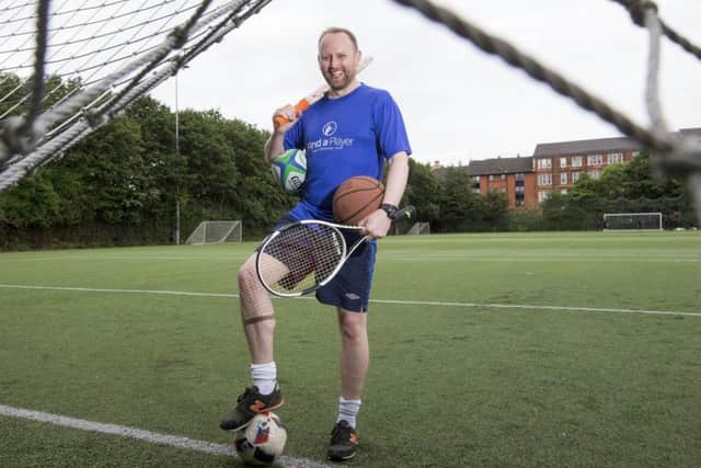 Keen sportsman Jim Law believes his Find a Player app will allow more Scots get active by helping them find sports clubs near their homes. Picture: Contributed