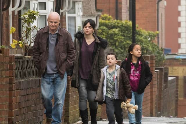 Dave Johns with Hayley Squires 
in a scene from I, Daniel Blake. Picture: Contributed