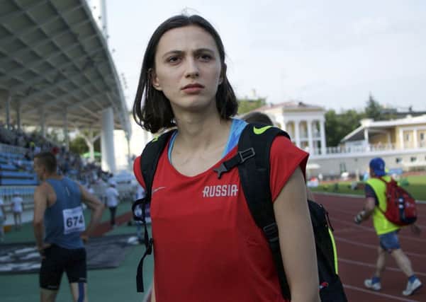 Russian high jumper Maria Lasitskene will be at the World Championships in London. Picture: Ivan Sekretarev/AP