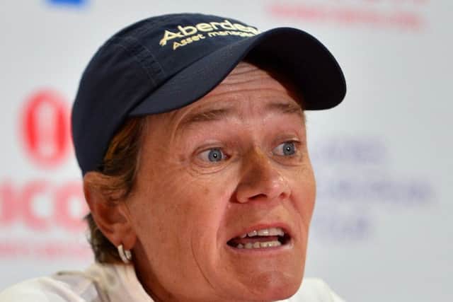 Catriona Matthew speaking at Kingsbarns. Picture: Richard Martin-Roberts/Getty Images