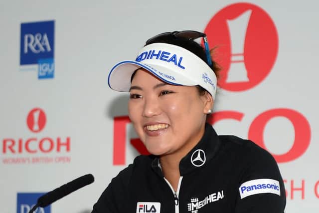 World No 1 So Yeon Ryu speaks to the media on the eve of the Ricoh Women's British Open at Kingsbarns. Picture: Getty Images