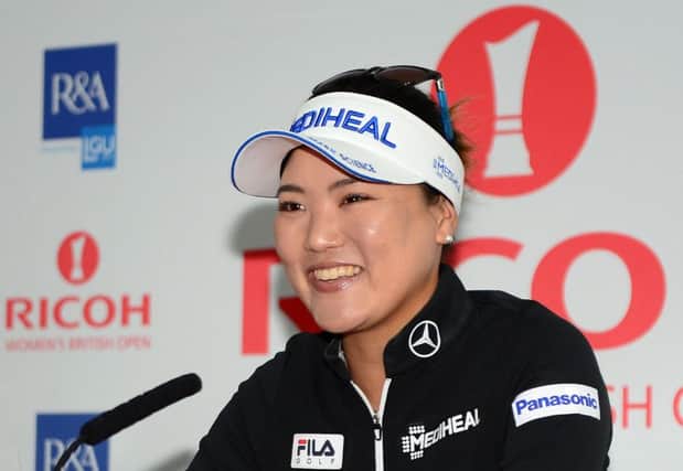 World No 1 So Yeon Ryu speaks to the media on the eve of the Ricoh Women's British Open at Kingsbarns. Picture: Getty Images