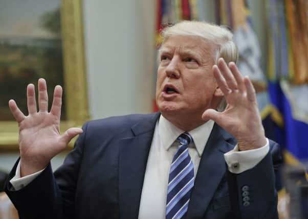 President Donald Trump speaking during a meeting on healthcare in the Roosevelt Room of the White House. Picture: AP Photo/Pablo Martinez Monsivais