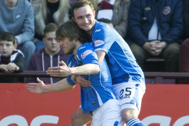 Chris Kane, right, has signed a contract extension with St Johnstone. Picture: Ian Rutherford