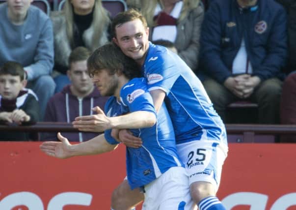 Chris Kane, right, has signed a contract extension with St Johnstone. Picture: Ian Rutherford