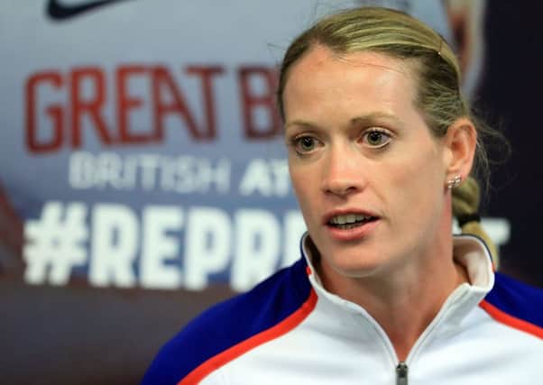 Great Britain's team captain Eilidh Doyle at a press conference ahead of the IAAF World Championships. Picture: Adam Davy/PA Wire