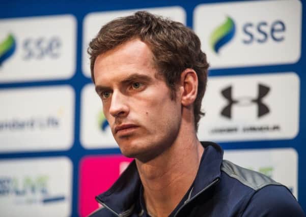 Andy Murray has not recovered from a hip injury. Picture: John Devlin