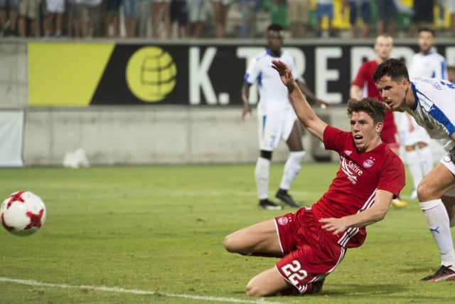 Aberdeen's Ryan Christie sees a late chance pass him by in Cyprus. Picture: Craig Foy/SNS
