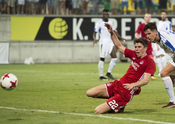 Aberdeen's Ryan Christie sees a late chance pass him by in Cyprus. Picture: Craig Foy/SNS