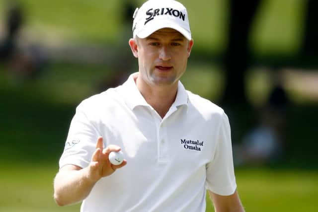 Russell Knox on the ninth green during the first round of the WGC-Bridgestone Invitational at Firestone Country Club. Picture: Getty Images
