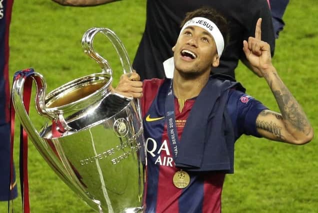 Neymar has become the most expensive footballer of all time. Picture: AP