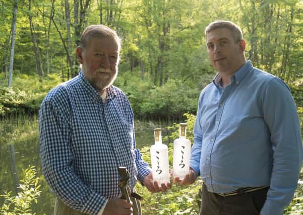James Nicol, right, co-founder and managing director of Forest Spirits, with his Japan-based uncle CW Nicol.