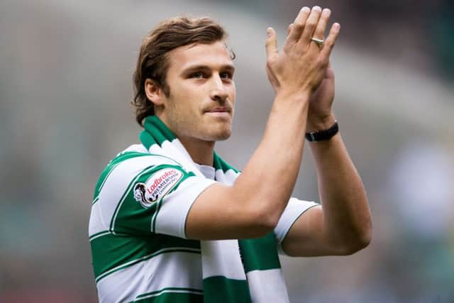 Erik Sviatchenko went off injured during Celtic's win in Rosenborg. Picture: John Devlin