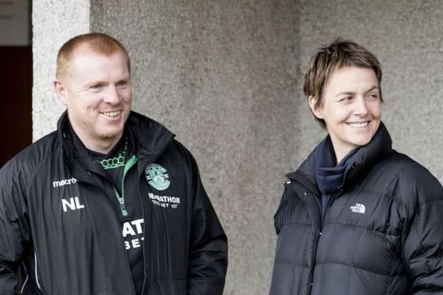 Hibs head coach Neil Lennon has a good relationship with his chief executive, Leeann Dempster