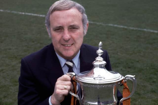 Jim McLean with the Premier Division trophy, won in 1983, when the manager was 45, but the 80th birthday of the architect of the modern Dundee United was ignored