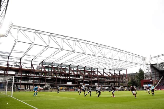 Hearts Main Stand is behind schedule. Picture: SNS/Rob Casey