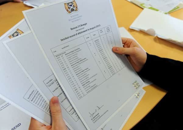 More then ever before, exam results can define a person's career, so care should be taken when responding to the news of someone's grades says Euan McColm. Picture: Lisa Ferguson