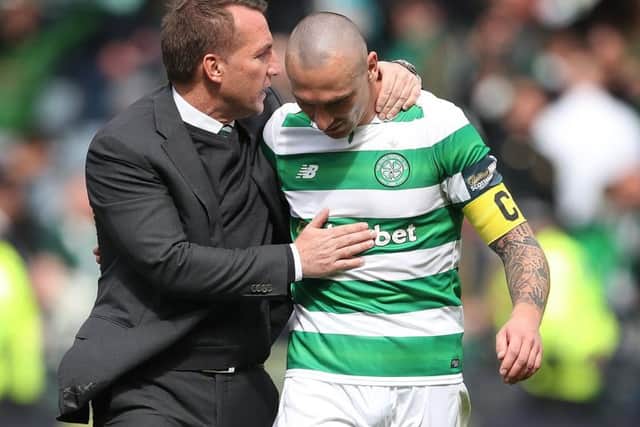 Brendan Rodgers can only offer sympathy and support for Scott Browns distress over vile posts. Photograph: Getty Images