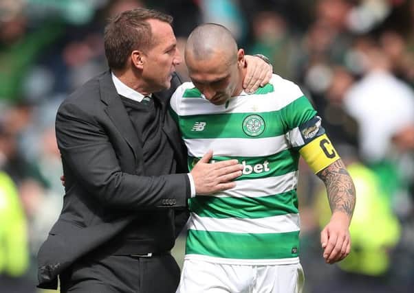 Brendan Rodgers can only offer sympathy and support for Scott Browns distress over vile posts. Photograph: Getty Images