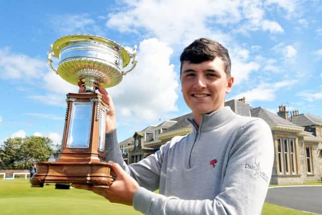 Banchorys Sam Locke won the Scottish Mens Amateur Championship at Prestwick. Picture: Derek McCabe