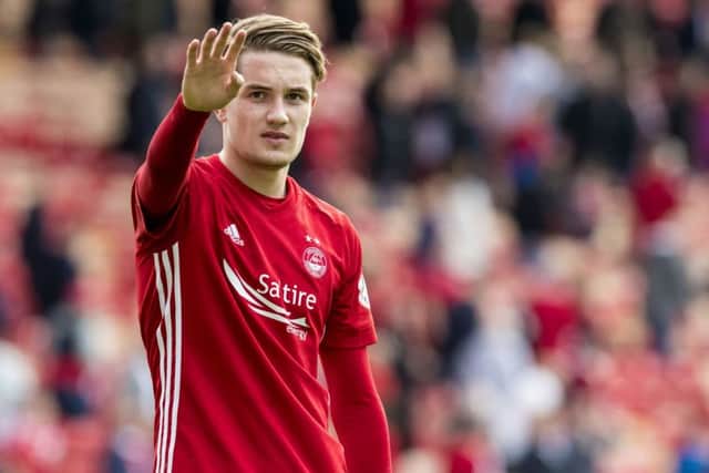 Aberdeen's Scott Wright at full time following the win over Hamilton. Picture: Alan Harvey/SNS