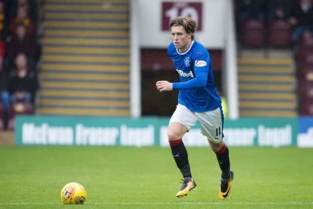 Josh Windass put in an eye-catching display down Rangers' left. Picture: SNS
