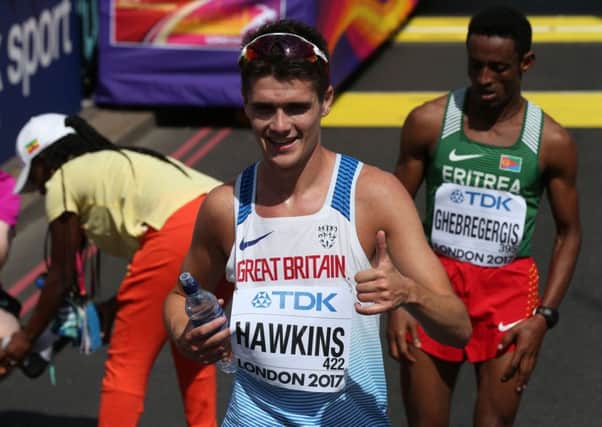 Callum Hawkins took fourth place in the marathon, equalling the previous best finish by a Briton. Picture: Jonathan Brady/PA Wire
