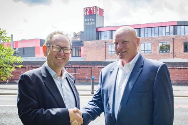 Clyde Gateway chief executive Ian Manson, left, with IWS boss Lynn Mueller. Picture: Contributed