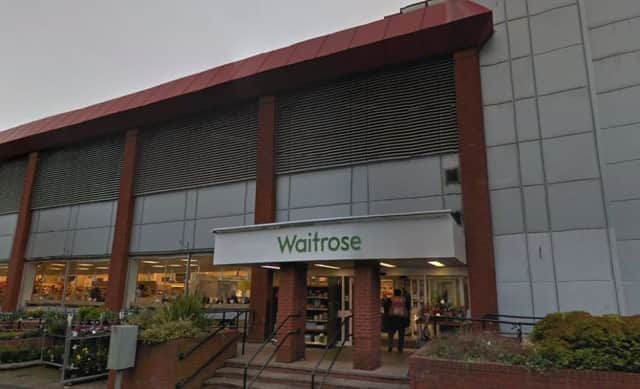 The front entrance of the Comely Bank Waitrose. The car park wall can be seen above the doors. Picture: Google Maps