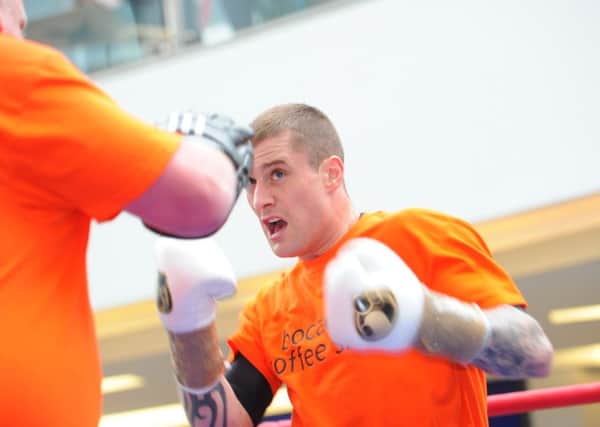 Ricky Burns in an open training session at St Enoch Square, Glasgow. Picture: Robert Perry