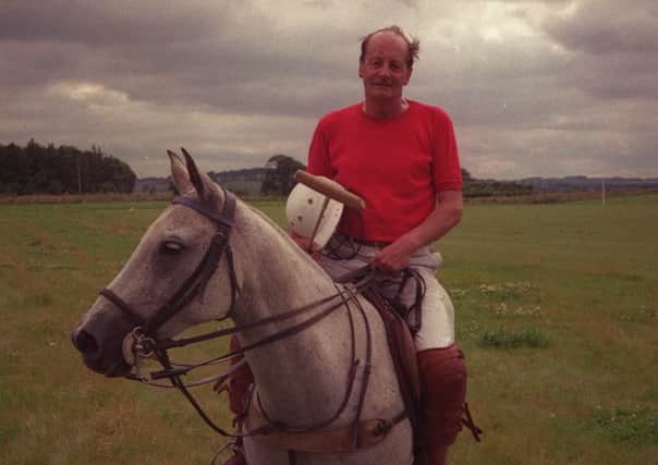 The late Earl of Morton on his polo horse. Picture: Contributed