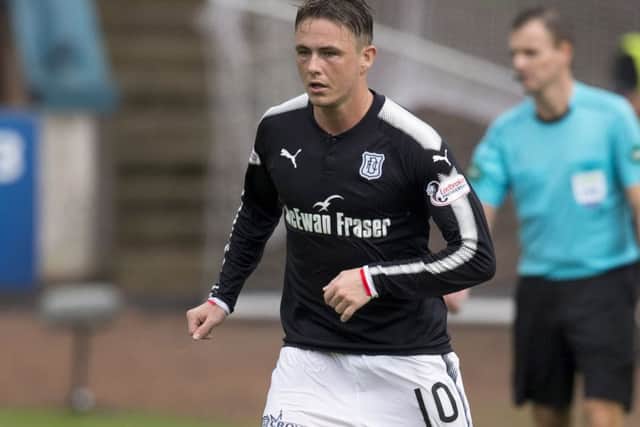 Scott Allan was a team-mate of Fraser Fyvie while at Hibs but they will be opponents at Dens Park. Picture: SNS.