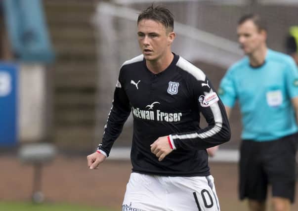 Scott Allan was a team-mate of Fraser Fyvie while at Hibs but they will be opponents at Dens Park. Picture: SNS.