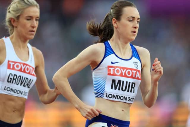 Laura Muir during the Women's 1500m at the London Stadium. Picture: Adam Davy/PA Wire