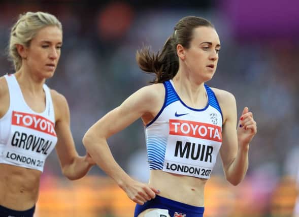 Laura Muir during the Women's 1500m at the London Stadium. Picture: Adam Davy/PA Wire