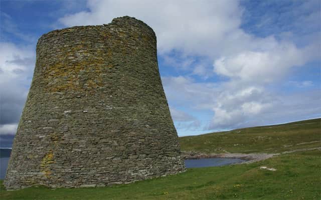 Mousa Broch, in Shetland, is the best preserved of the 500 brochs found across the north of Scotland. Picture: Wikicommons