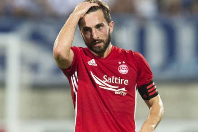 Aberdeen claim Hamilton tried to get Graeme Shinnie sent off on Sunday. Picture: Craig Foy/SNS