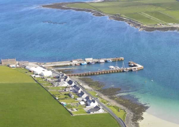 Pierowall Harbour in Westray. Picture: OIC/Supplied