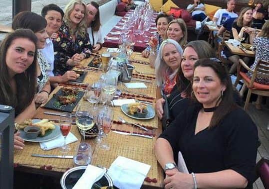 On hen do week before. Picture: SWNS