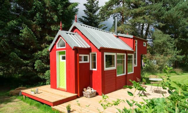 The prototype house that will be used in the new village for homeless people in Edinburgh. Picture: PA