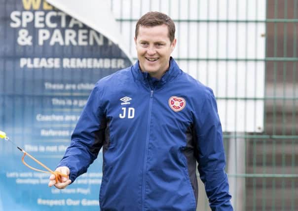 Jon Daly has proved his fighting spirit in his first week in charge of the Hearts first team. Picture: SNS.