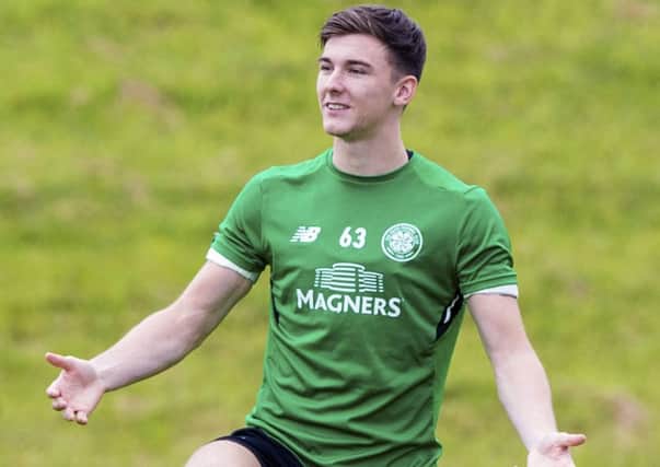 Celtic's Kieran Tierney in training. Picture: Paul Devlin/SNS