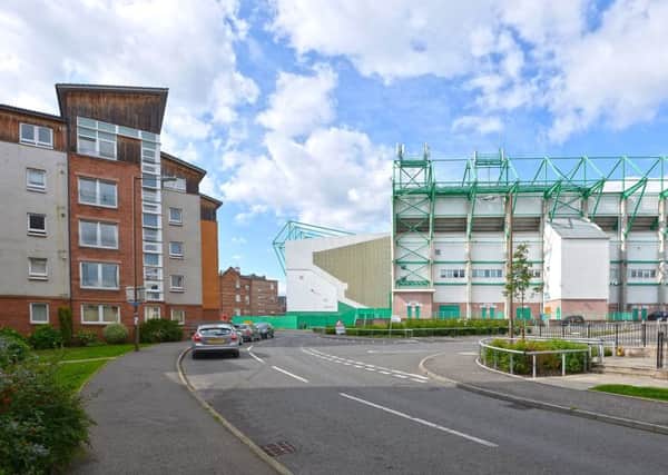 Property prices near Hibs ground soared by 29 per cent. Picture: Neil Hanna