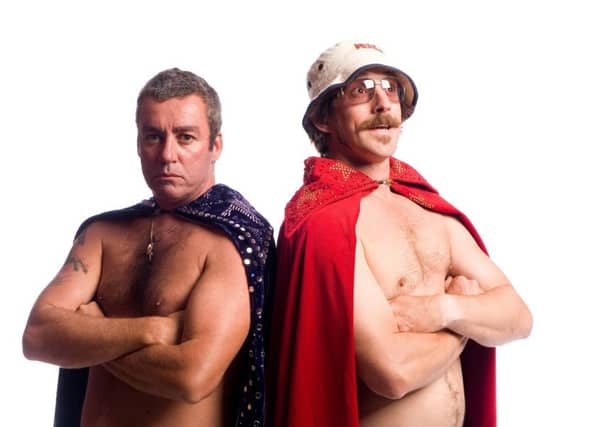 Simon Morley and David Friend, penis manipulation superheroes.