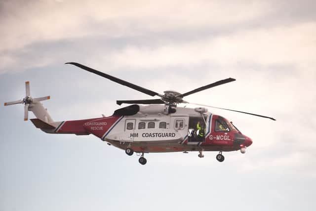 A helicopter was used as part of the rescue.