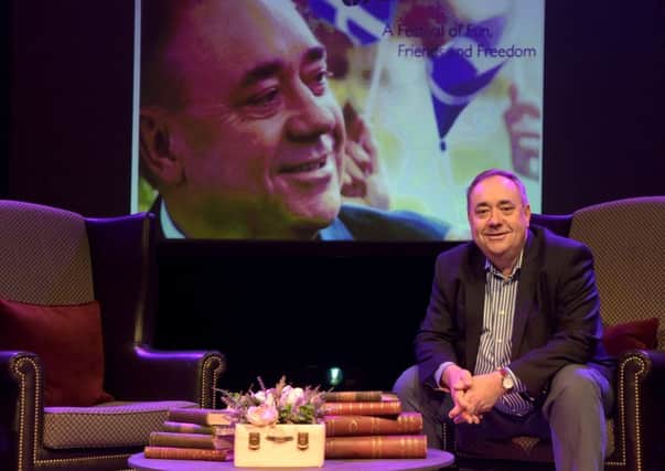 Former First Minister Alex Salmond launches his Fringe show at the Assembly Rooms in Edinburgh. Picture: PA