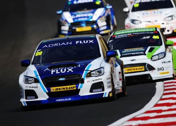 Jason Plato coped well with the conditions in his Subaru. Photograph: Getty Images