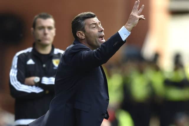 Rangers manager Pedro Caixinha questioned treatment from Euan Anderson. Picture: SNS/Rob Casey